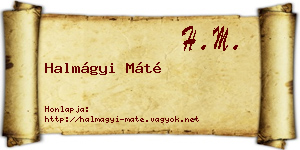 Halmágyi Máté névjegykártya