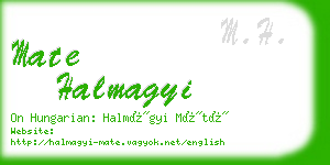 mate halmagyi business card